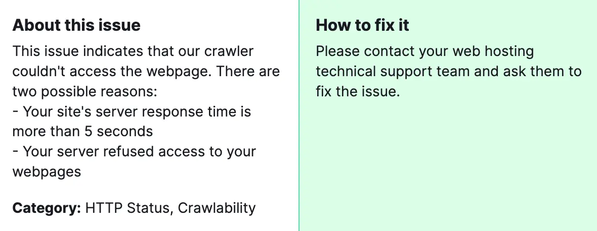 Common Reasons for Crawling Issues
