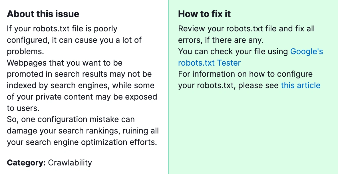 How to Fix "Robots.txt File has Format Errors"?
