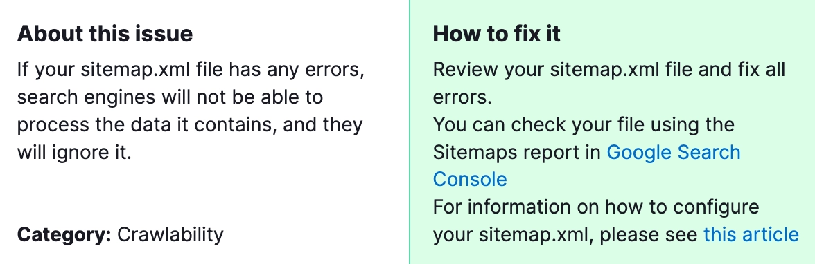 How to Fix "Sitemap.xml Files Have Format Errors"?
