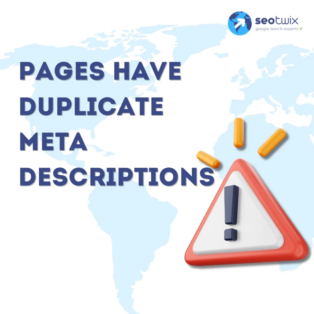 How to fix "Pages have duplicate meta descriptions"?