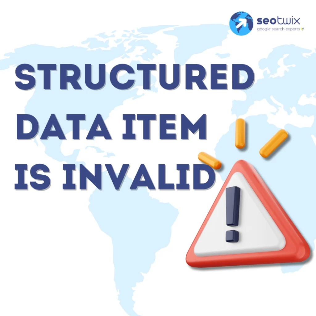 Structured data item is invalid