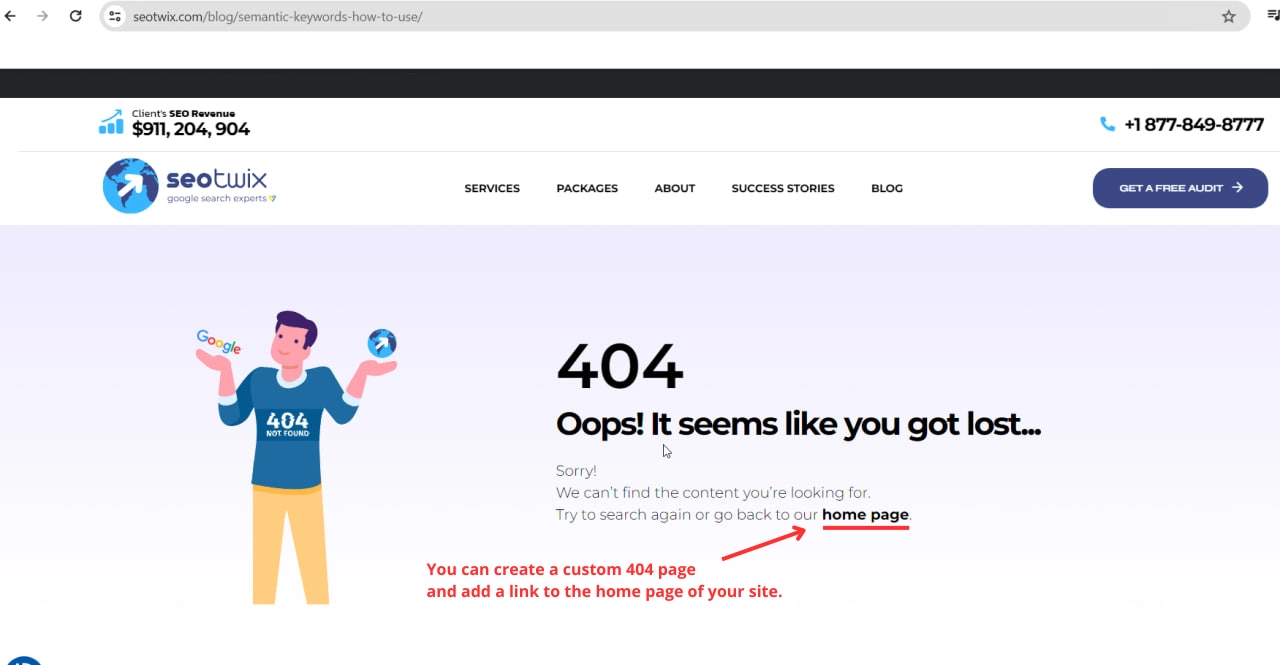 Broken Links. Use a Custom 404 Page