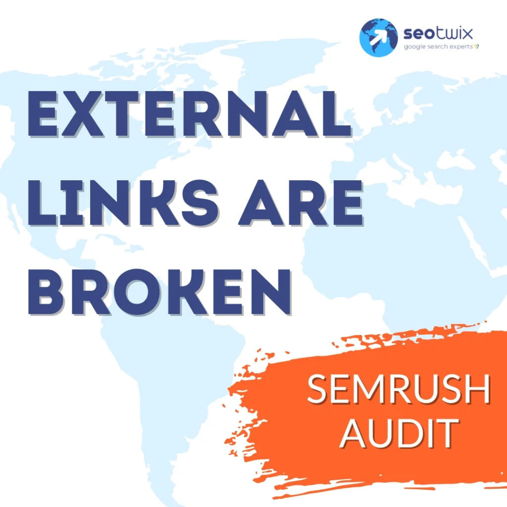 How to fix "External links are broken"