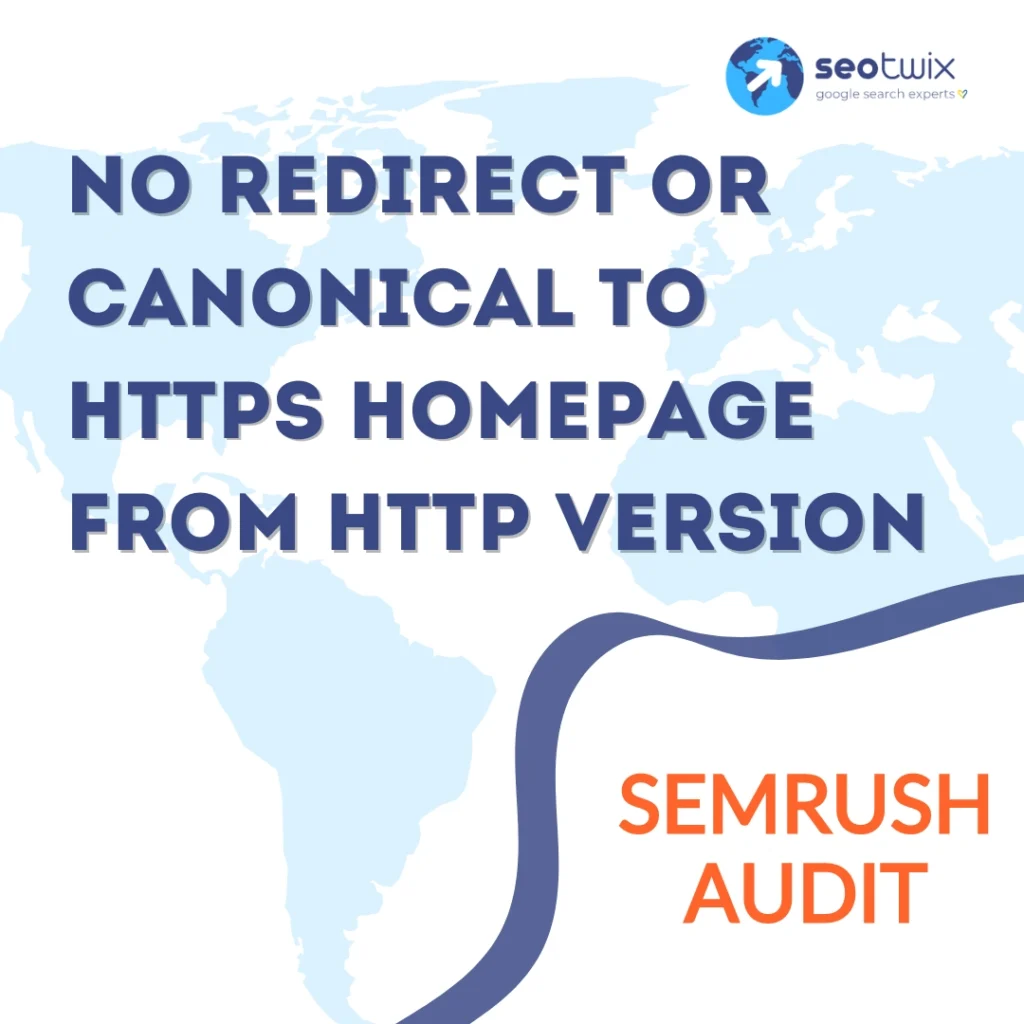 No redirect or canonical to HTTPS homepage from HTTP version