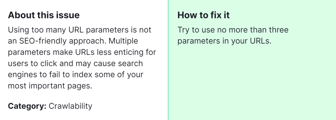 How to Fix "Pages Have Too Many Parameters in Their URLs" IssueDetected by a Semrush Audit 