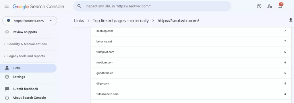 Google Search Console spam backlink